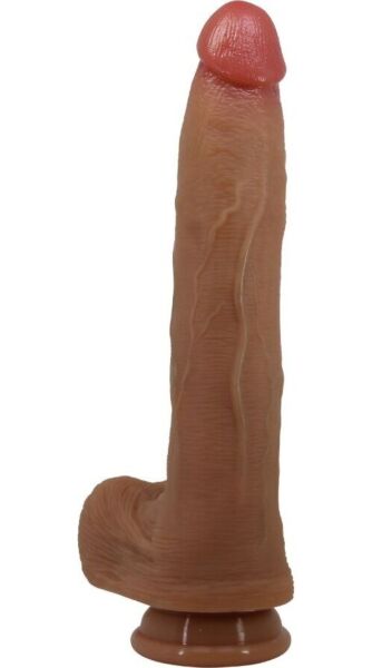 Realistisk dildo Pretty Love BW-008131-1 i silikon, med testiklar och sugkopp vid basen