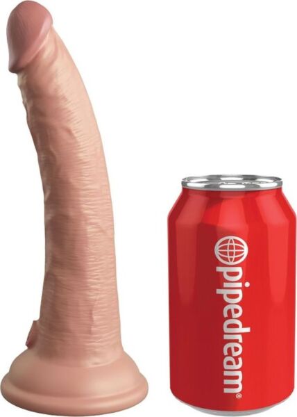 Realistisk vibrerande dildo King Cock Elite med fjärrkontroll och bas med sugfäste
