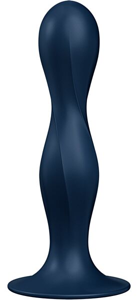Dildo Satisfyer Double Ball-R med sugfot och två kulor inuti