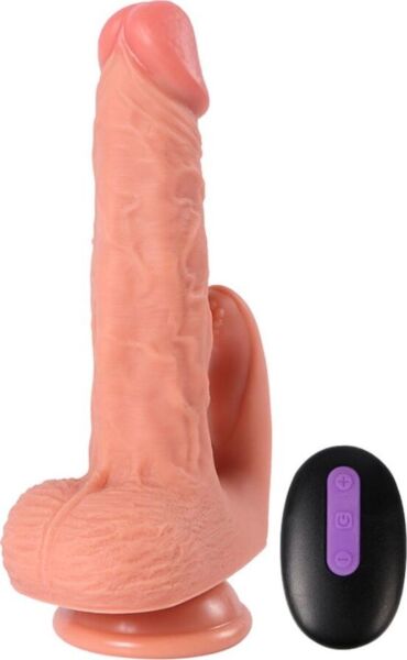 Realistisk vibrerande dildo SHEQU Hayden 16 cm med klitorisstimulator