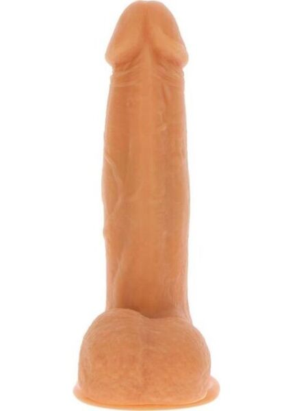 Realistisk vibrerande dildo Get Real Naked Beaded 21 cm från ToyJoy, i ljus hudton, med sugkopp i basen