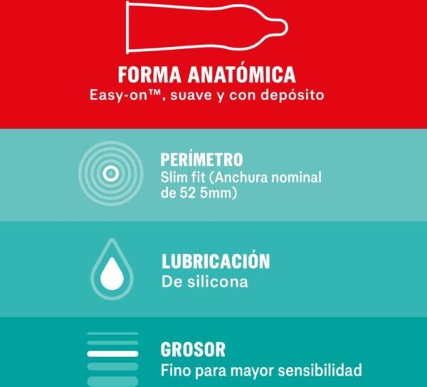 Ask med 10 kondomer Durex Sensitivo Slim Fit
