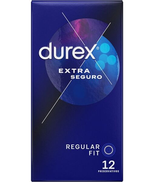 Förpackning med 12 Durex Extra Safe kondomer