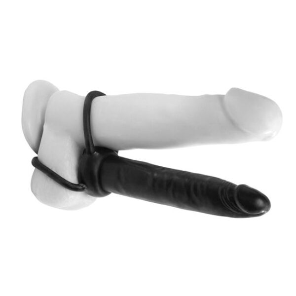 Strap-on för dubbelpenetration Pipedream Anal Fantasy Double Trouble, med dildo och två ringar