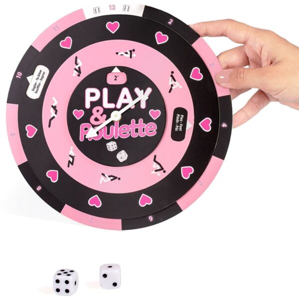Secret Play Play & Roulette med ett roulettehjul och två sexsidiga tärningar