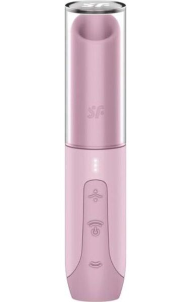 Klitorissugare Satisfyer Secret Kiss i rosa, med design som en läppstift