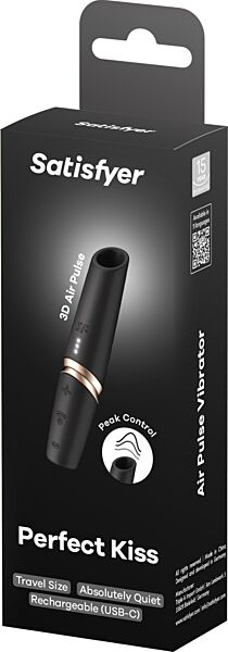 Klitorissugare Satisfyer Perfect Kiss i svart och guld