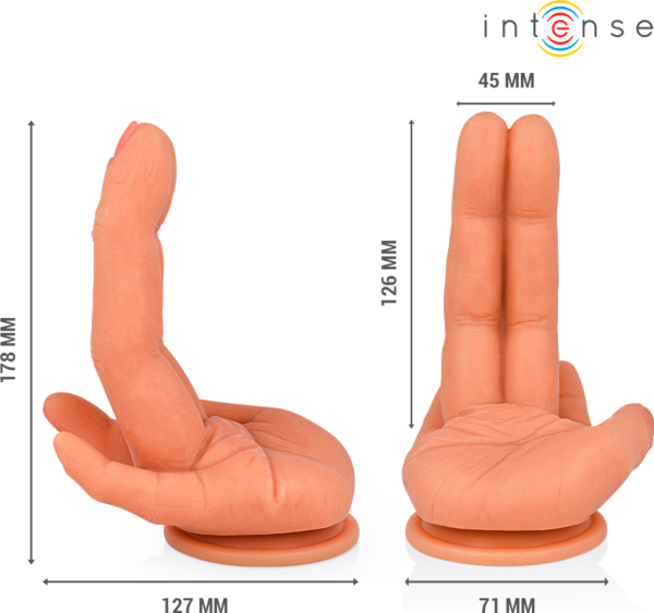 G-punktsdildo Intense Leela, formad som en hand och med sugkopp i basen