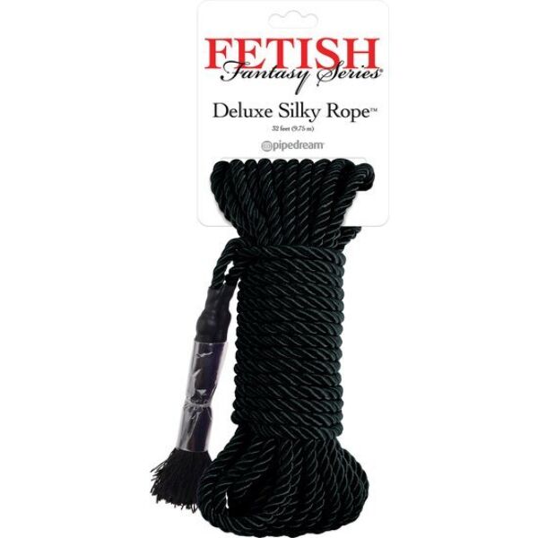 Svart bondagerep Pipedream Black Deluxe Silk Rope