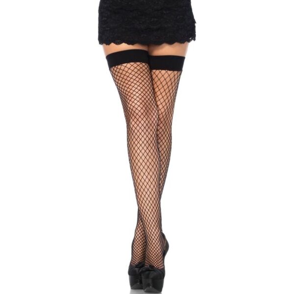 Svarta nätstrumpor Leg Avenue Dream Net one size, lårhöga