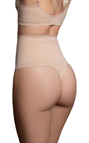 Sömlös shapewear-stringtrosa Bye Bra med hög midja
