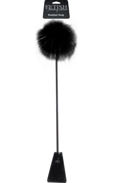 Dubbelsidig fjäderpiska med svart fjäder, Fetish Fantasy från Pipedream