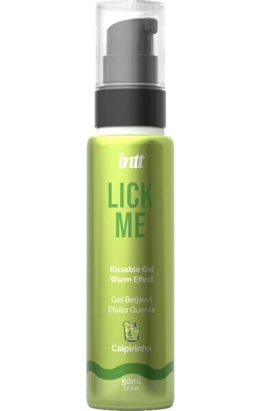 Ätbart glidmedel med värmeeffekt INTT Lick Me, i smakerna caipirinha och honung