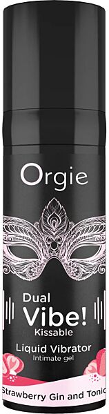 Kyssbar gel Orgie Dual Vibe på 15 ml