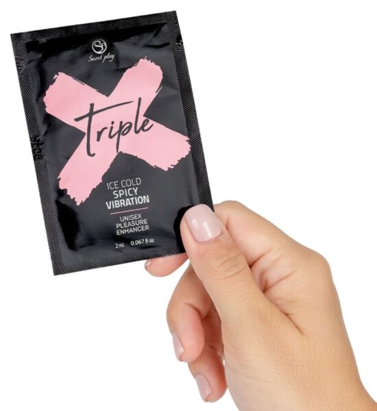 Engångspåse på 2 ml med den stimulerande gelen Secret Play Triple X
