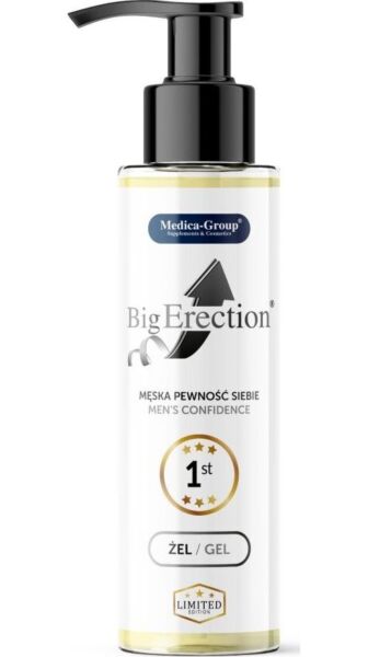 Förpackning med intimgelen BigErection Gel 150 ml från Medica Group