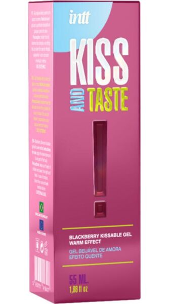 Kyssbart glidmedel från Intt Releases, 55 ml, med björnbärssmak och värmande effekt