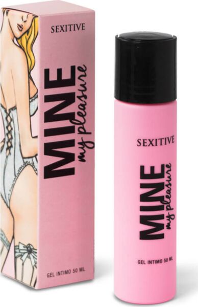 Förpackning på 50 ml med intimgelen Sexitive Mine, my pleasure