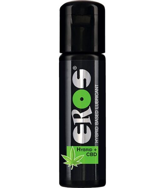 Flaska med glidmedlet Eros Hybrid + CBD på 100 ml