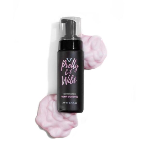 Flaska med skumpump till Foaming Shower Gel Pretty But Wild från Secret Play, 200 ml