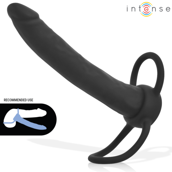 Analdildo Intense Lucas med inbyggd penisring och ring för testiklarna