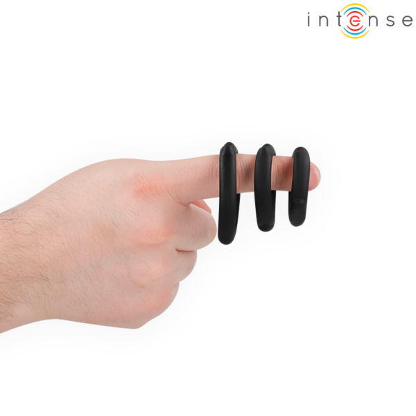 Set med 3 penisringar Intense For Him i tre olika storlekar