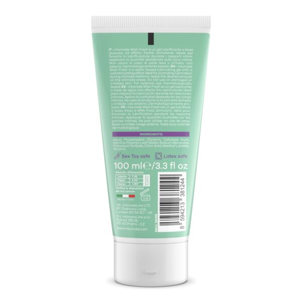 Kylande glidmedel Intymate Wish Fresh, förpackning på 100 ml
