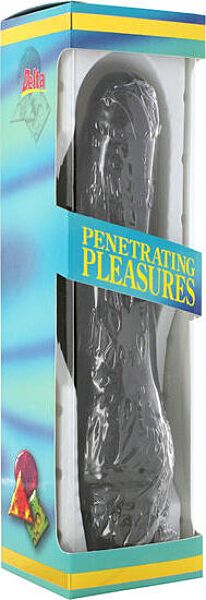 Realistisk vibrator Seven Creations P-Shape 20 cm, svart penisformad vibrator