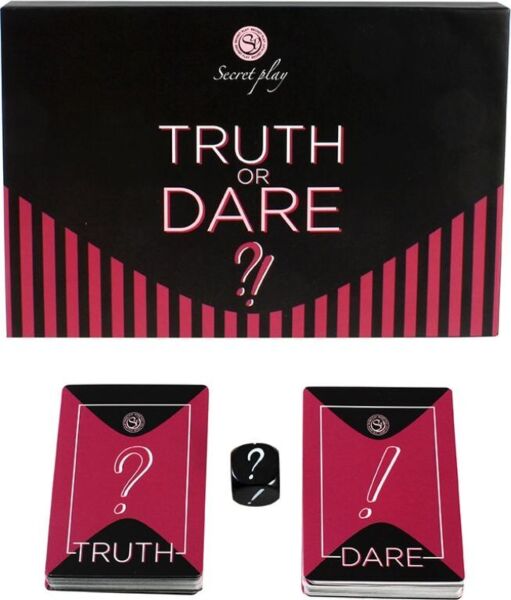 Kortspelet Secret Play Truth or Dare FR/PT med tärning