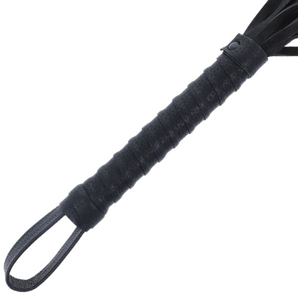 Svart bondagepiska från Darkness med handtag