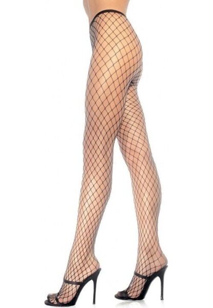Nätstrumpbyxor Leg Avenue Xena Diamond Tights i svart, med brett rombnät