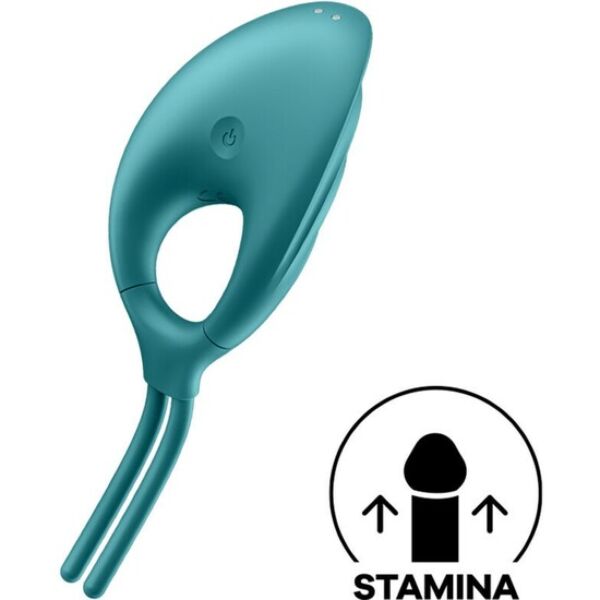 Vibrerande penisring Satisfyer Swordsman med räfflad stimulator
