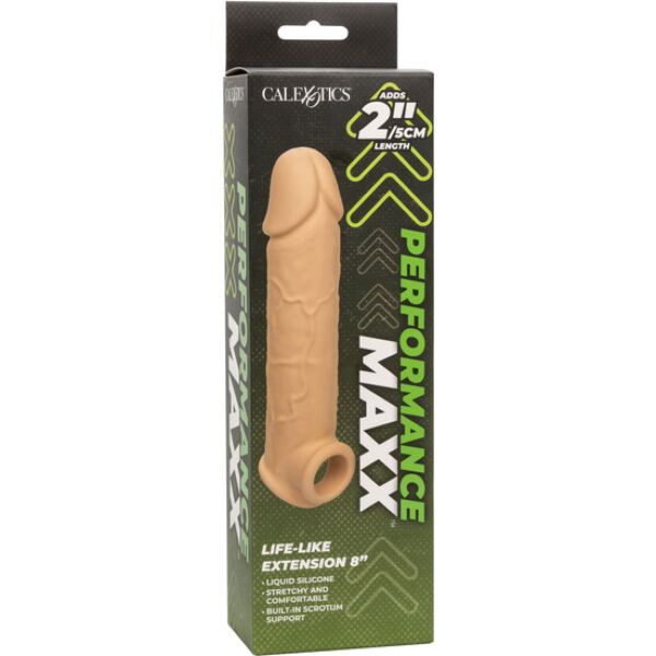 Penishylsan CalExotics Performance Maxx Life-Like 8 med rem runt pungen