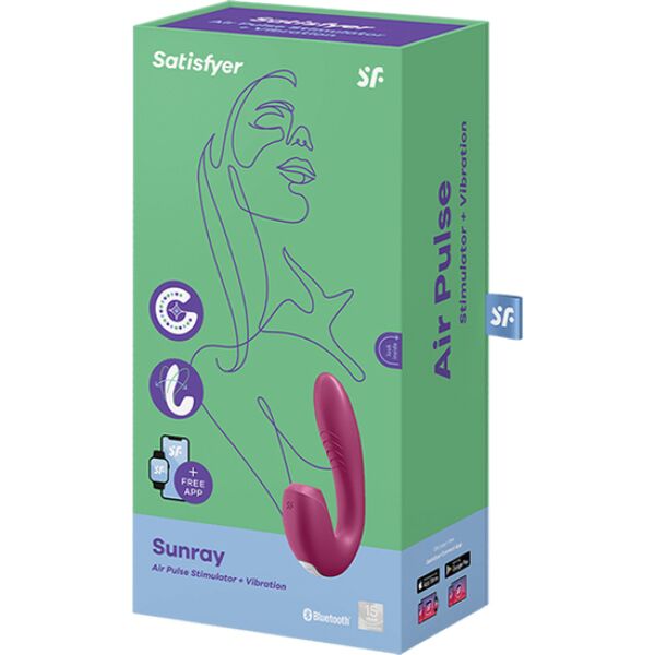 Rabbitvibrator Satisfyer Sunray med klitorisstimulator med tryckvågor