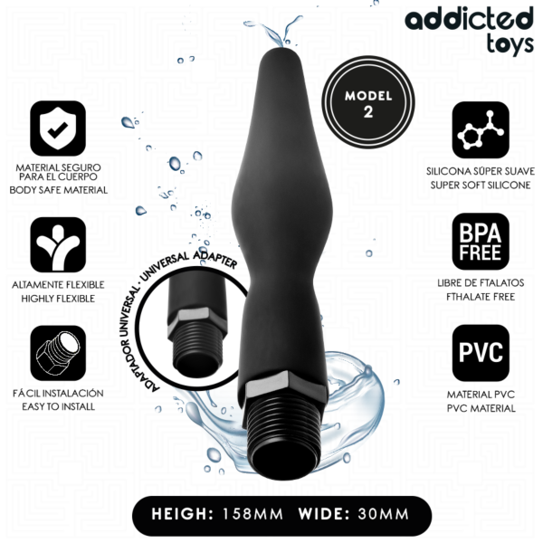 Analdusch Addicted Toys Modell 2 med universaladapter