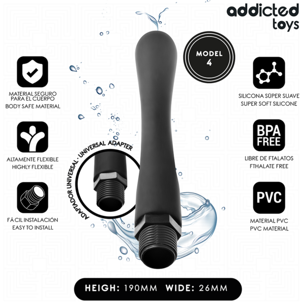 Analdusch Addicted Toys Modell 4 med universaladapter
