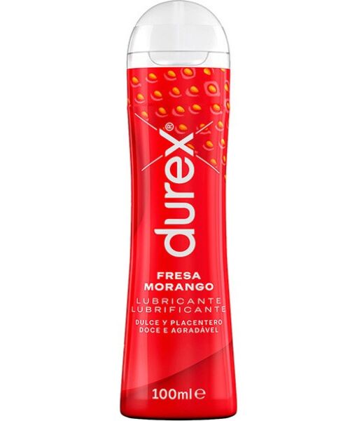 Flaska med Durex glidmedel Jordgubbssmak, 50 ml