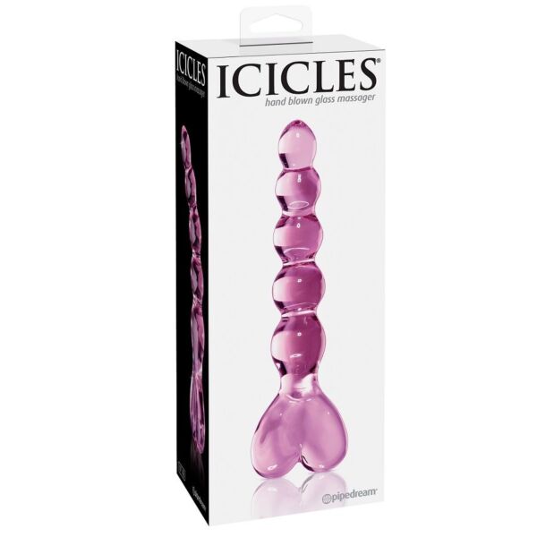 Glasdildo Pipedream Icicles No. 43 med hjärtformat handtag