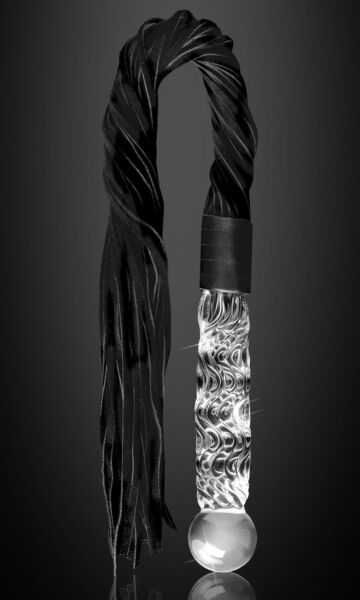Analplugg i blåst glas Pipedream Icicles nr 38 med svans