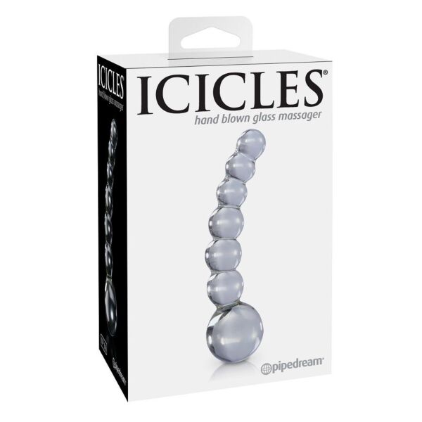 ICICLES N. 66 glasmassager med böjt skaft och graderade kulor