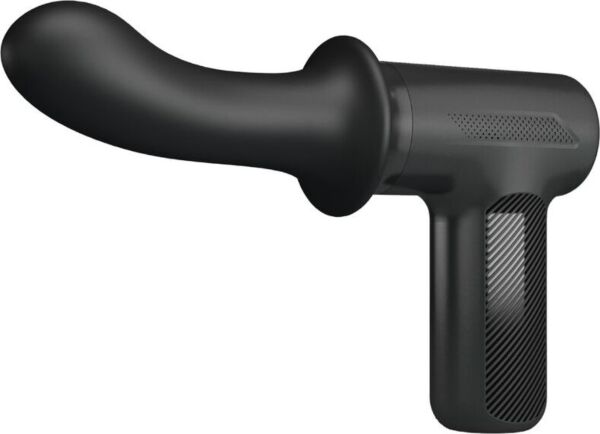 Massagepistol Pretty Love BW-055029 i svart, med silikonhuvud