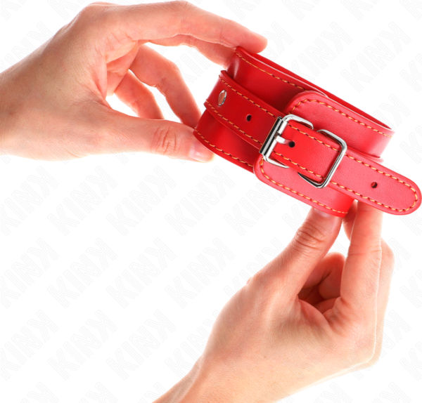 Röda handfängsel för handlederna, Kink Thin Wrist Restraints Red