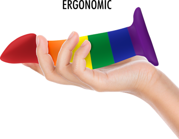 Dildo i silikon, Mythology Garrick Pride M, med sugkoppsbas
