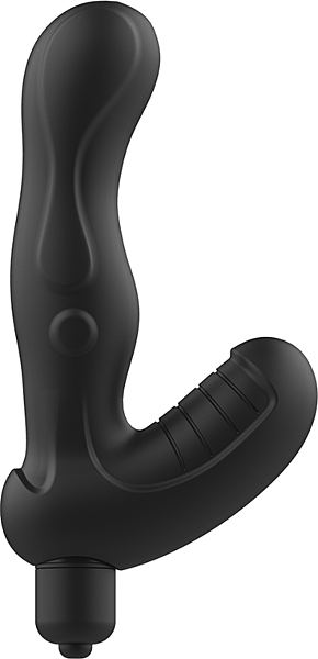 Prostatamassager Addicted Toys Anal Massager med böjt skaft och bas med relief