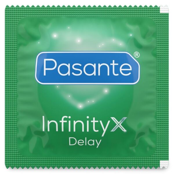 Förpackning med 12 fördröjande kondomer Pasante Infinity Delay