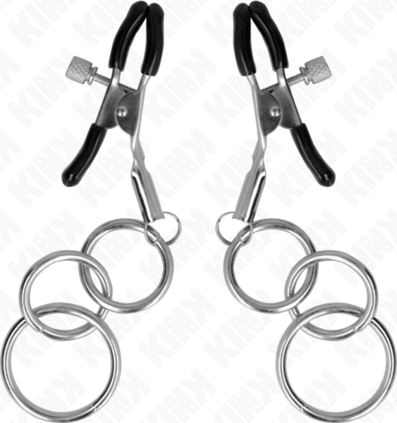 Bröstvårtsklämman Kink Nipple Grip med tre ringar