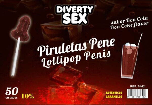 Displayburk med 50 penisklubbor Diablo Goloso