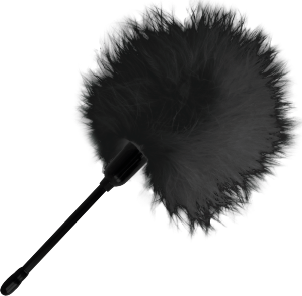 Svart fjäderkittlare från Darkness, 20 cm, med handtag