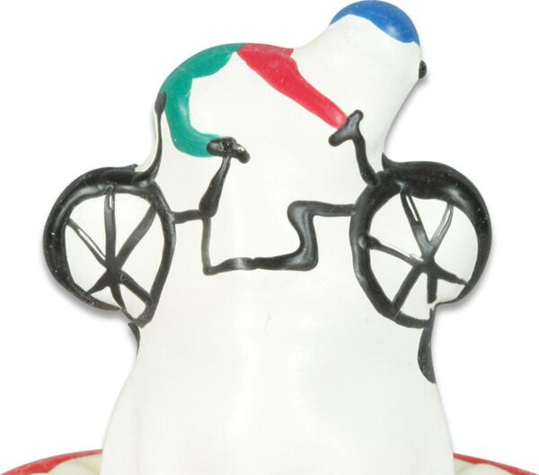 Handmålad dekorativ kondom Condomerie Bicycle