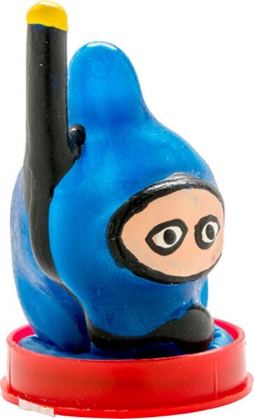 Skämtkondomen Condomerie Diver, handmålad